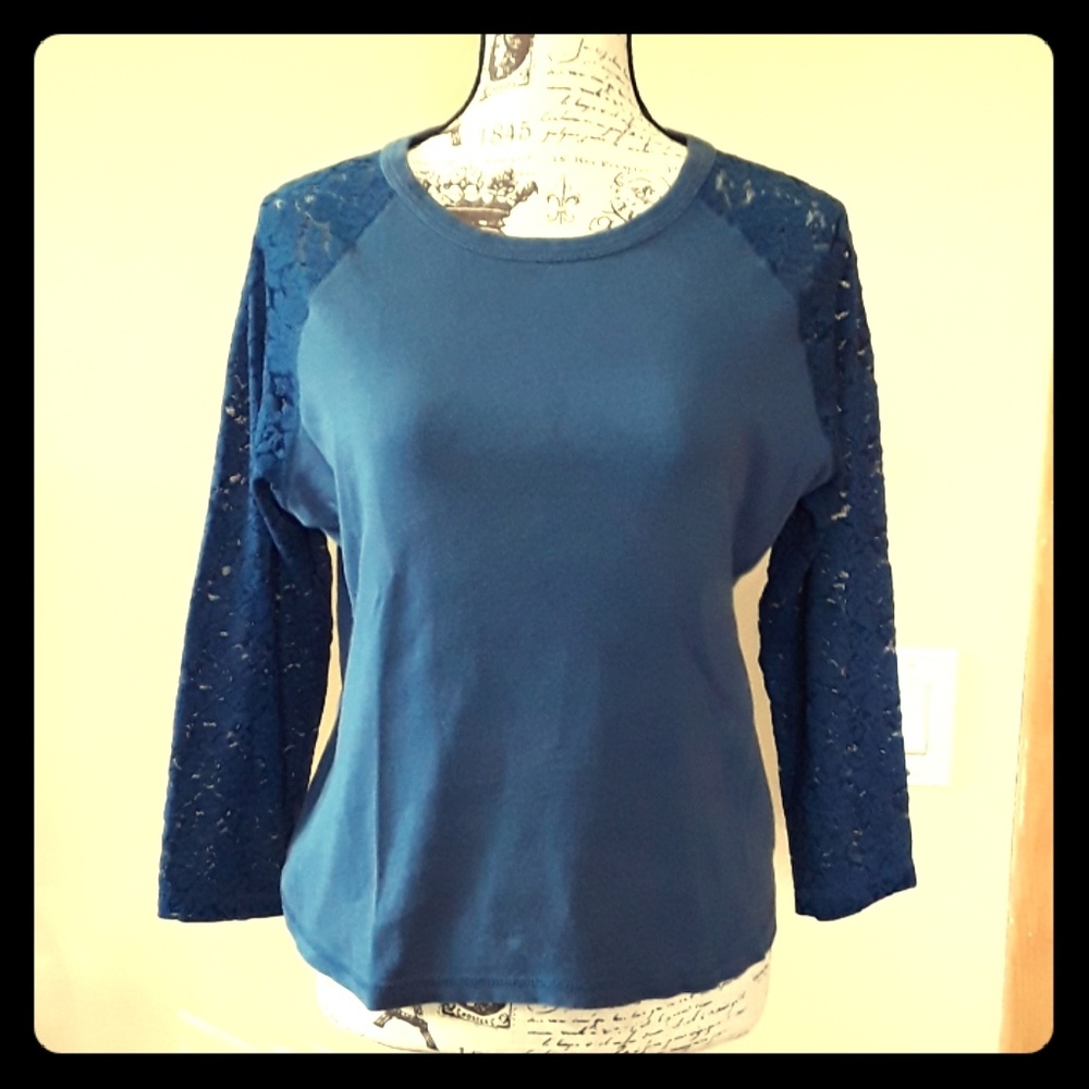 Faded glory blue tunic sz large